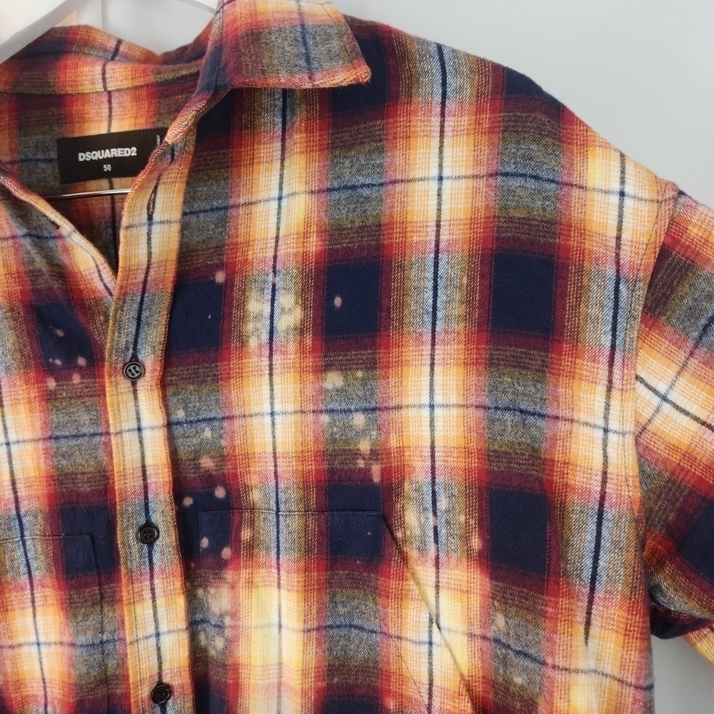DSQUARED2 check-pattern shirt size M(50) new no tags - Picture 6 of 16
